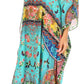 Sakkas MiuMiu Ligthweight Summer Printed Short Caftan Dress / Cover Up