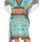 Sakkas MiuMiu Ligthweight Summer Printed Short Caftan Dress / Cover Up