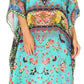 Sakkas MiuMiu Ligthweight Summer Printed Short Caftan Dress / Cover Up