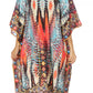 Sakkas MiuMiu Ligthweight Summer Printed Short Caftan Dress / Cover Up