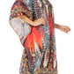 Sakkas MiuMiu Ligthweight Summer Printed Short Caftan Dress / Cover Up