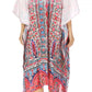 Sakkas MiuMiu Ligthweight Summer Printed Short Caftan Dress / Cover Up