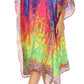 Sakkas MiuMiu Ligthweight Summer Printed Short Caftan Dress / Cover Up