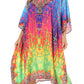 Sakkas MiuMiu Ligthweight Summer Printed Short Caftan Dress / Cover Up