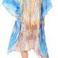 Sakkas MiuMiu Ligthweight Summer Printed Short Caftan Dress / Cover Up