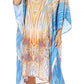 Sakkas MiuMiu Ligthweight Summer Printed Short Caftan Dress / Cover Up