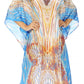 Sakkas MiuMiu Ligthweight Summer Printed Short Caftan Dress / Cover Up