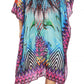 Sakkas MiuMiu Ligthweight Summer Printed Short Caftan Dress / Cover Up