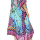 Sakkas MiuMiu Ligthweight Summer Printed Short Caftan Dress / Cover Up