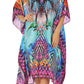 Sakkas MiuMiu Ligthweight Summer Printed Short Caftan Dress / Cover Up