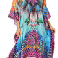 Sakkas MiuMiu Ligthweight Summer Printed Short Caftan Dress / Cover Up