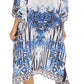Sakkas MiuMiu Ligthweight Summer Printed Short Caftan Dress / Cover Up