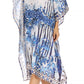 Sakkas MiuMiu Ligthweight Summer Printed Short Caftan Dress / Cover Up