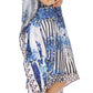 Sakkas MiuMiu Ligthweight Summer Printed Short Caftan Dress / Cover Up