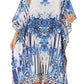 Sakkas MiuMiu Ligthweight Summer Printed Short Caftan Dress / Cover Up