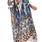 Sakkas MiuMiu Ligthweight Summer Printed Short Caftan Dress / Cover Up