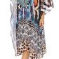 Sakkas MiuMiu Ligthweight Summer Printed Short Caftan Dress / Cover Up