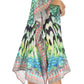 Sakkas MiuMiu Ligthweight Summer Printed Short Caftan Dress / Cover Up
