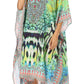 Sakkas MiuMiu Ligthweight Summer Printed Short Caftan Dress / Cover Up