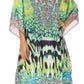 Sakkas MiuMiu Ligthweight Summer Printed Short Caftan Dress / Cover Up