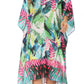 Sakkas MiuMiu Ligthweight Summer Printed Short Caftan Dress / Cover Up