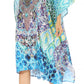 Sakkas MiuMiu Ligthweight Summer Printed Short Caftan Dress / Cover Up