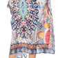 Sakkas MiuMiu Ligthweight Summer Printed Short Caftan Dress / Cover Up