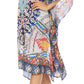 Sakkas MiuMiu Ligthweight Summer Printed Short Caftan Dress / Cover Up