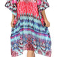 Sakkas MiuMiu Ligthweight Summer Printed Short Caftan Dress / Cover Up