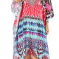 Sakkas MiuMiu Ligthweight Summer Printed Short Caftan Dress / Cover Up