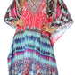 Sakkas MiuMiu Ligthweight Summer Printed Short Caftan Dress / Cover Up