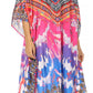 Sakkas MiuMiu Ligthweight Summer Printed Short Caftan Dress / Cover Up