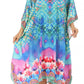 Sakkas MiuMiu Ligthweight Summer Printed Short Caftan Dress / Cover Up