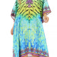 Sakkas MiuMiu Ligthweight Summer Printed Short Caftan Dress / Cover Up