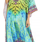 Sakkas MiuMiu Ligthweight Summer Printed Short Caftan Dress / Cover Up