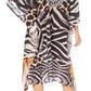 Sakkas MiuMiu Ligthweight Summer Printed Short Caftan Dress / Cover Up