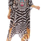 Sakkas MiuMiu Ligthweight Summer Printed Short Caftan Dress / Cover Up