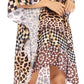 Sakkas Laisson Flowy Hi Low Caftan Rhinestone Boxy V Neck Dress Top Cover / Up