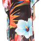 Sakkas Laisson Flowy Hi Low Caftan Rhinestone Boxy V Neck Dress Top Cover / Up