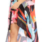Sakkas Laisson Flowy Hi Low Caftan Rhinestone Boxy V Neck Dress Top Cover / Up
