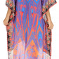 Sakkas Laisson Flowy Hi Low Caftan Rhinestone Boxy V Neck Dress Top Cover / Up