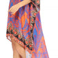 Sakkas Laisson Flowy Hi Low Caftan Rhinestone Boxy V Neck Dress Top Cover / Up