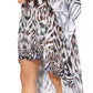 Sakkas Laisson Flowy Hi Low Caftan Rhinestone Boxy V Neck Dress Top Cover / Up