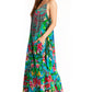 Sakkas Sofia Women's Spaghetti Strap V-neck Floral Print Summer Casual Maxi Dress