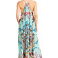 Sakkas Sofia Women's Spaghetti Strap V-neck Floral Print Summer Casual Maxi Dress