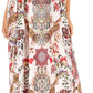 Sakkas Sofia Women's Spaghetti Strap V-neck Floral Print Summer Casual Maxi Dress