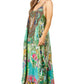 Sakkas Sofia Women's Spaghetti Strap V-neck Floral Print Summer Casual Maxi Dress