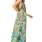 Sakkas Sofia Women's Spaghetti Strap V-neck Floral Print Summer Casual Maxi Dress