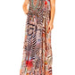 Sakkas Sofia Women's Spaghetti Strap V-neck Floral Print Summer Casual Maxi Dress