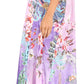 Sakkas Sofia Women's Spaghetti Strap V-neck Floral Print Summer Casual Maxi Dress